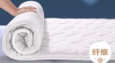 富安娜床垫褥子 学生宿舍租房软床垫被 席梦思保护垫子地铺睡垫被 纯棉面料抑菌橡筋款 白 约3cm 1.5米床(150cm*200cm) 实拍图