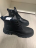 海澜之家（HLA）马丁靴子男鞋秋冬季复帮工装靴男加绒保暖皮靴休闲短筒靴高帮皮鞋 黑色 43 实拍图