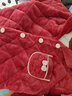 芬腾 女士睡衣加厚三层夹棉冬季新款蝴蝶结口袋厚实保暖家居服套装 枫叶红 XL 实拍图