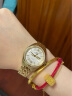 上海（SHANGHAI）手表女士自动机械双历国产手表 透底防水钢带腕表官方直供3008 土豪金钢带款 实拍图