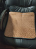 阔邺可定制双面夏季藤席木草凉席冰丝凉垫椅坐垫电脑椅餐椅垫飘窗垫 冰丝黑色+藤席古韵 50x50CM 用于办公椅老板椅 实拍图