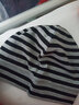 飞翔兔全棉睡帽纯棉春夏薄保暖防风男女睡觉厚包头套头巾光头化疗月子帽 春季夏季薄款纯棉套头帽-黑条纹 M码(头围54-57cm) 实拍图
