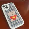 吟悦 适用苹果13/pro/max手机壳 iPhone新款卡通13mini全包镜头防摔网红硅胶皮纹软壳毛衣熊女款 (古董白)红色毛衣熊-贈保护膜 苹果13 实拍图
