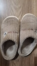 冬季棉拖鞋男居家防滑加厚毛绒保暖女士棉拖鞋2025新款情侣拖鞋女 米色 38-39 【适合36-37的脚】 实拍图