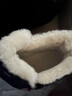 回力 雪地靴加绒加厚保暖棉鞋女 室外耐磨增高软底高帮工装鞋 WBN(JS)-0049 黑色 36 实拍图