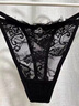 性感蕾丝边细带镂空丁字裤女辣妹健身无痕运动蜜桃臀T裤纯欲内裤 黑色 均码 (80-130斤左右) 实拍图