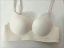 俏曼芬（Qiaomanfen）聚拢内衣女小胸无痕显大上托一片式收副乳防下垂文胸平胸专用胸罩 香槟白（单件） 75C 34(薄款厚约0.5CM) 实拍图