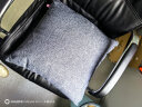 foojo纯色抱枕靠垫简约腰靠靠枕45*45cm 烟灰色床头靠垫素色 实拍图