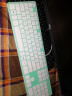B.FRIENDit 超薄静音键盘 巧克力键盘 有线USB剪刀脚薄膜键盘 台式电脑笔记本外接家用多媒体游戏办公键盘 青白色 【配立体键盘膜】 实拍图