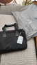 梦特娇男士手提包商务休闲时尚大容量公文包帆布电脑包可单肩布包黑色 黑色 实拍图