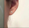 Lnieer999足银五角星耳钉女夏季气质小众设计感耳环养耳洞星星耳骨耳饰 999足银五角星耳钉 实拍图