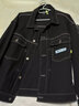 森马森马外套男秋冬季字母印花男生磨毛宽松时尚翻领工装夹克 黑色9000 170/88A/M 实拍图