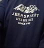 JEEP SPIRIT 吉普卫衣男士秋冬季长袖圆领T恤套头棉加绒休闲宽松时尚打底衫 HL-6505深蓝【常规款】 2XL 【建议155-175斤】 实拍图