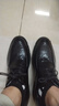 戈耐（GENAI）男士商务正装皮鞋男生真皮透气圆头内增高鞋8cm皮鞋婚礼结婚男鞋 黑色增高10CM 40 (250mm) 实拍图