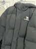 骆驼（CAMEL）【麒麟】户外羽绒服鸭绒加厚羽绒衣中长款保暖时尚防风运动外套 A13CAPN114A，幻影黑/墨灰，男 XL 实拍图