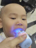 usmile笑容加 儿童电动牙刷U型刷 1-3岁宝宝口含式软毛牙刷 防蛀刷头 小恐龙浅空蓝 儿童礼物 实拍图