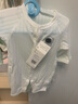 婧麒婴儿衣服夏季薄款新生宝宝提花连体衣纯棉空调服爬服夏装单件 宇航员白 59cm 实拍图