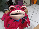 威柯青蛙人偶服装青蛙套装卡通玩偶服装儿童成人蛤蟆充气cos头套网红 升级双风机+充电宝-红色155-170 实拍图