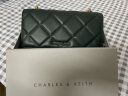 CHARLES&KEITH质感菱格链条小方钱包女包包女包生日礼物送女友CK6-10680924 Dark Green深绿色 XS 实拍图