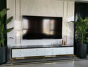 思轩家具（CI XUAN FURNITURE）电视柜茶几客厅组合套装家用大理石现代简约轻奢地柜新款 大理石电视柜黑白色 1.8*0.4*0.5 实拍图