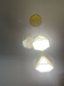 光乐视餐厅灯吊灯三头现代简约北欧轻奢饭厅餐桌灯吧台个性创意厨房灯 钻石圆盘 金色框+白色罩 三色调 晒单实拍图