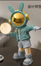 初见北欧潮酷宇航员摆件台灯可调光氛围灯卧室床头柜玄关儿童房装饰品 宇航员夜灯白【调光/磁吸灯】 实拍图