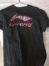 李宁t恤短袖男士春秋季新款国潮印花棉体恤女半袖情侣休闲上衣运动服 【鲨鱼大标】标准黑 M/170 实拍图