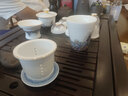 容山堂珐琅彩陶瓷盖碗三件套茶杯泡茶器功夫茶具整套便携茶具泡茶器全套 金丝珐琅彩整套茶具-四杯款 实拍图
