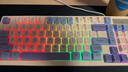 银雕K800PRO 98键有线薄膜键盘 RGB混光三拼键帽 机械手感男生女生通用高颜值游戏办公键盘 海盐紫色 实拍图