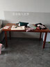 林之语客厅大书桌实木腿餐桌办公一体双人长条桌子工作台学习桌大板茶桌 【45mm加厚桌面】胡桃色160x80 实拍图