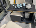 古宜移动茶台功夫茶桌茶几小户型火烧石茶水柜边几家用多功能阳台茶车 可移动茶几桌【深灰】+茶椅1把 带蓝牙音箱+送智能烧水壶 实拍图