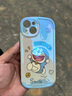 范塔希 蓝光可爱叮当猫苹果14promax手机壳iphone13硅胶12软壳动漫哆啦A梦苹果16promax全包防摔男女 蓝光 一只开心叮当猫 iPhone14 实拍图