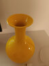 傲世景德镇瓷器黄色花艺插花瓶客厅摆件家居博古架茶室装饰品瓷瓶摆设 小号纯黄赏瓶+底座 实拍图