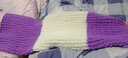 目丸围巾毛线手工送男女友织围巾diy粗毛线团礼物冰条线小熊编织卡通d 黛露兔-紫白撞色【冰条线共3团】教程+棒针+神器 实拍图