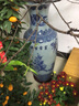 垚罄 景德镇陶瓷器仿古裂纹青花落地大花瓶乔迁礼物酒店宾馆开业礼品客厅装饰摆件 青花富贵吉祥 90CM 宽35CM单个 配底座 实拍图