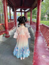 九能女童汉服夏款超仙女古装儿童2025新款古风唐装公主裙表演出演服 粉色人鱼公主 130 适合116-125/44-53斤 实拍图