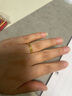 中国黄金（CHINA GOLD）黄金戒指女光面钻纹米字螺纹足金素圈指环结婚中秋节礼物送老婆 【今/次日达】圈号14 约1g【国金礼盒】 实拍图