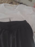 汐嘻夏季冰丝短袖短裤套装大码五分裤套装男休闲超薄网眼透气运动 【套装】白色+黑色短裤 5XL码建议165-190斤穿 实拍图