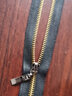 长科5号金属铜拉链外套衣服羽绒服长款开尾黑色拉锁条包包拉链头配件 真铜 黑色70cm 1条 实拍图