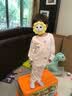 小素材儿童睡衣夏季薄款宝宝衣服套装竹纤维空调服春秋家居服男童女童 夏日水果套头蓝 80 实拍图