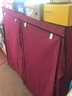蜗家（WOJIA）简易鞋柜双排鞋橱多层防尘卧室出租屋宿舍玄关储鞋柜长筒靴鞋柜 酒红色【长120宽30高108cm】 实拍图