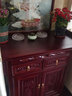 供桌家用供神桌一体香案供台全实木佛柜老榆木佛台财神爷供神用 双屉带拉板100*50*90 红色 实拍图