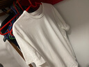 匹戏300g重磅新疆纯棉长绒棉短袖T恤男团体定制工作服班服订做三本针 白色 3XL 实拍图
