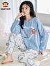 大嘴猴大嘴猴女士纯棉睡衣女春秋套头长袖圆领可外穿全棉休闲家居服套装 实拍图