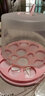 十色生活蛋糕盒重复使用家用八寸双层纸杯盒透明生日便携打包保鲜包装盒子 双层10英寸粉色+纸杯垫送8英寸垫 实拍图