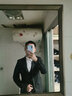 卡度顿 西服套装男三件套修身商务西装职业正装外套男新郎伴郎结婚礼服 黑色(外套+西裤+马甲+衬衫) M【80-100斤】+7件礼品 实拍图