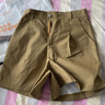 红蜻蜓高腰工装短裤女新款2025年夏季高腰宽松女装阔腿女士西装五分裤 卡其色 S 【80-95斤】 实拍图