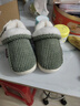 牧童儿童棉拖鞋男冬加绒保暖家居鞋室内软底亲子包跟棉鞋女 艾叶绿150 实拍图