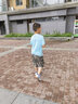 361°儿童速干短袖2025夏季男女童(3-12岁)运动上衣透气短T恤 140青蓝 实拍图