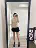 欧芙伦针织衫女打底衫2025秋冬季女装半高领加厚毛衣女内搭套头修身上衣 白色 L 实拍图